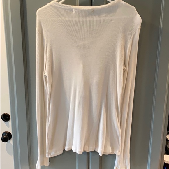Micheal Stars lace up long sleeve crepe top - Picture 5 of 6